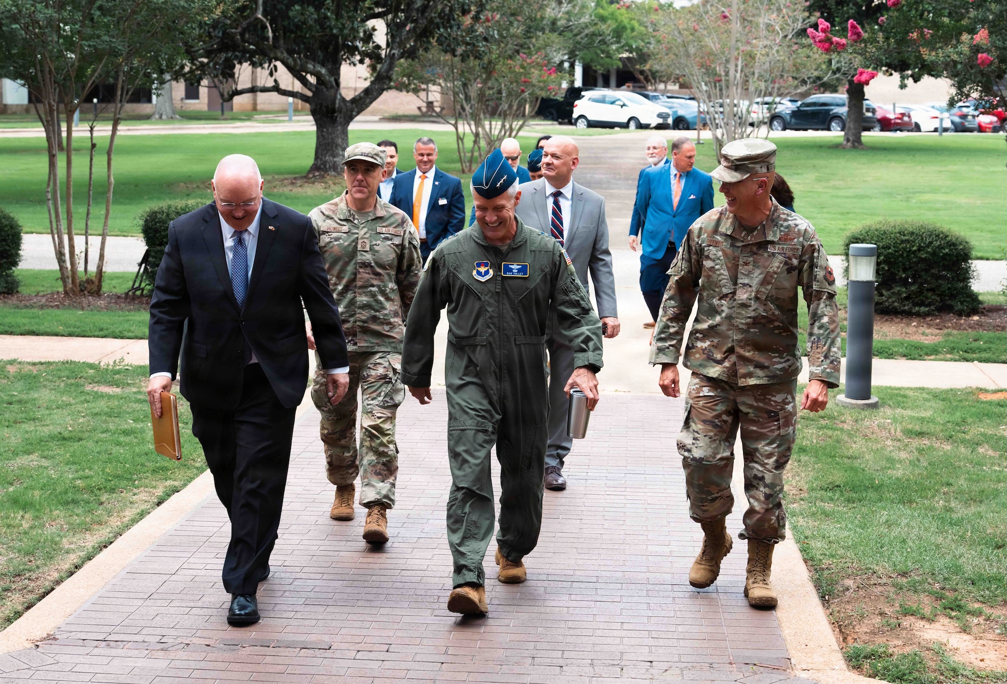 Air University leaders hosted a delegation from Auburn University at Maxwell Air Force Base, AL, July 10, 2026.