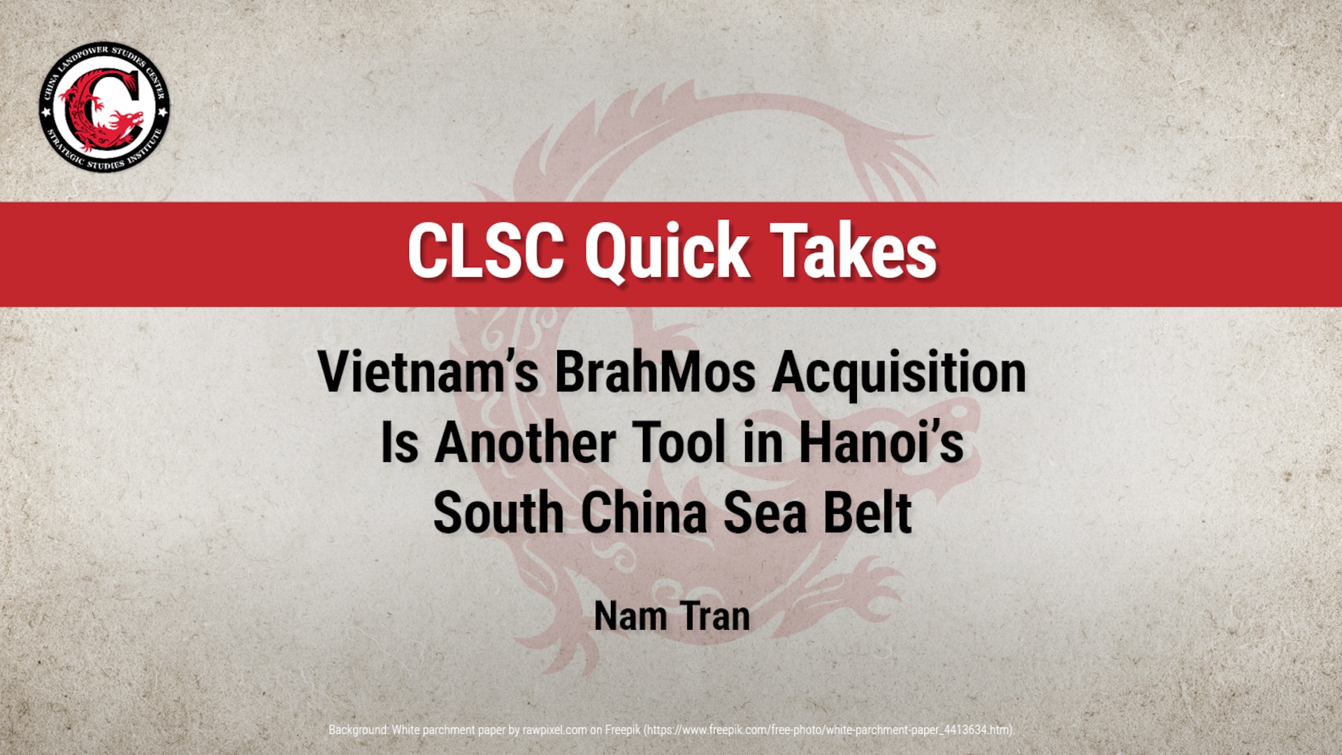 Slide for CLSC Quick Take: Vietnam’s BrahMos Acquisition Is Another Tool in Hanoi’s South China Sea Belt by Nam Tran
