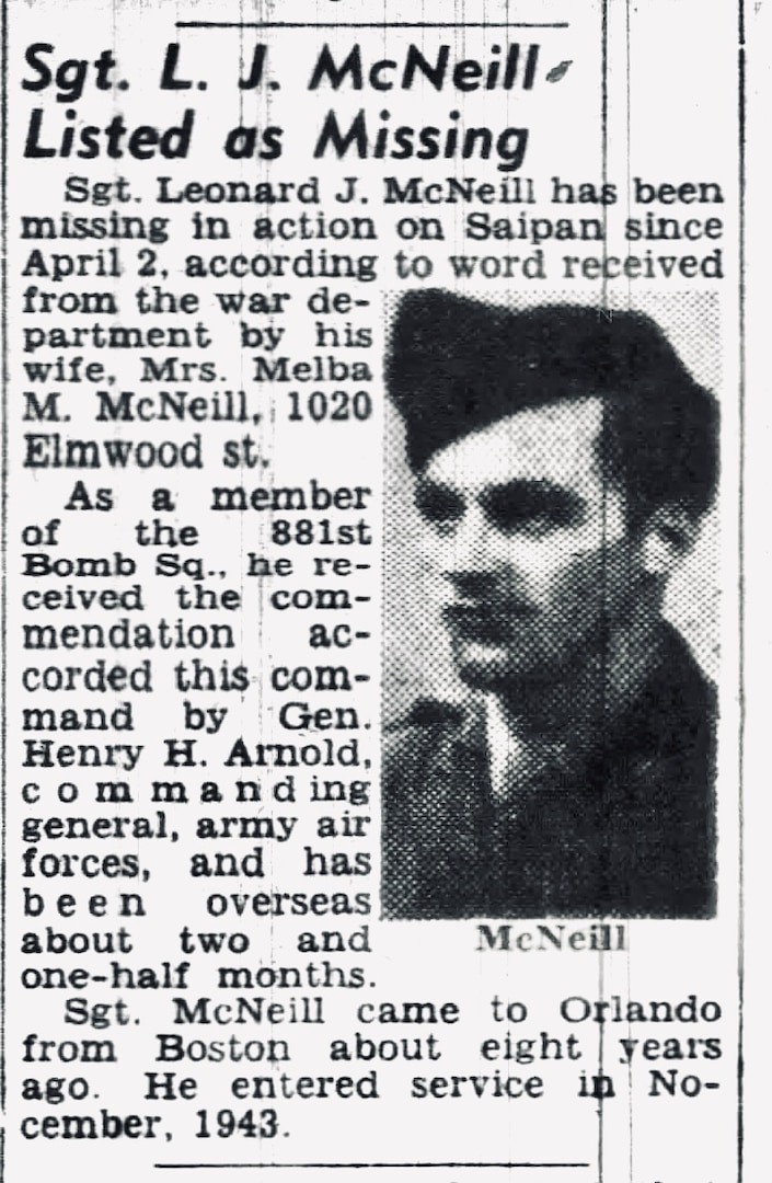 U.S. Army Air Forces Sgt. Leonard J. McNeill