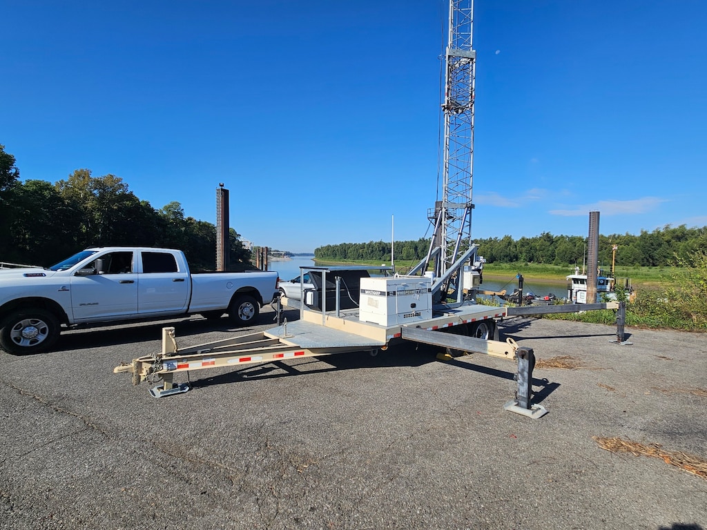 Researchers at the U.S. Army Engineer Research and Development Center deploy a mobile trailer equip with U.S. Army Corps of Engineers Lock Operations Management Application (LOMA) capabilities to help strengthen gaps in broadcast coverage and allow critical messages to be transmitted to vessel traffic in Hickman, Kentucky.