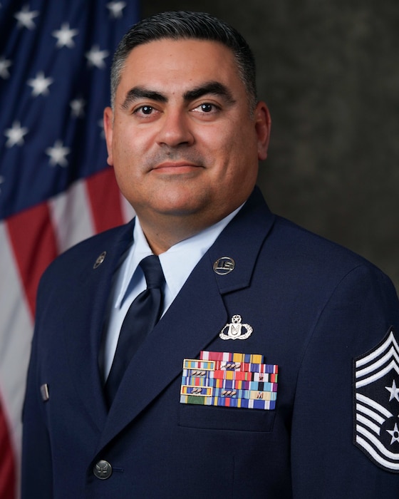 Official biography photo for Command Chief Master Sgt. Enrique Lopez.