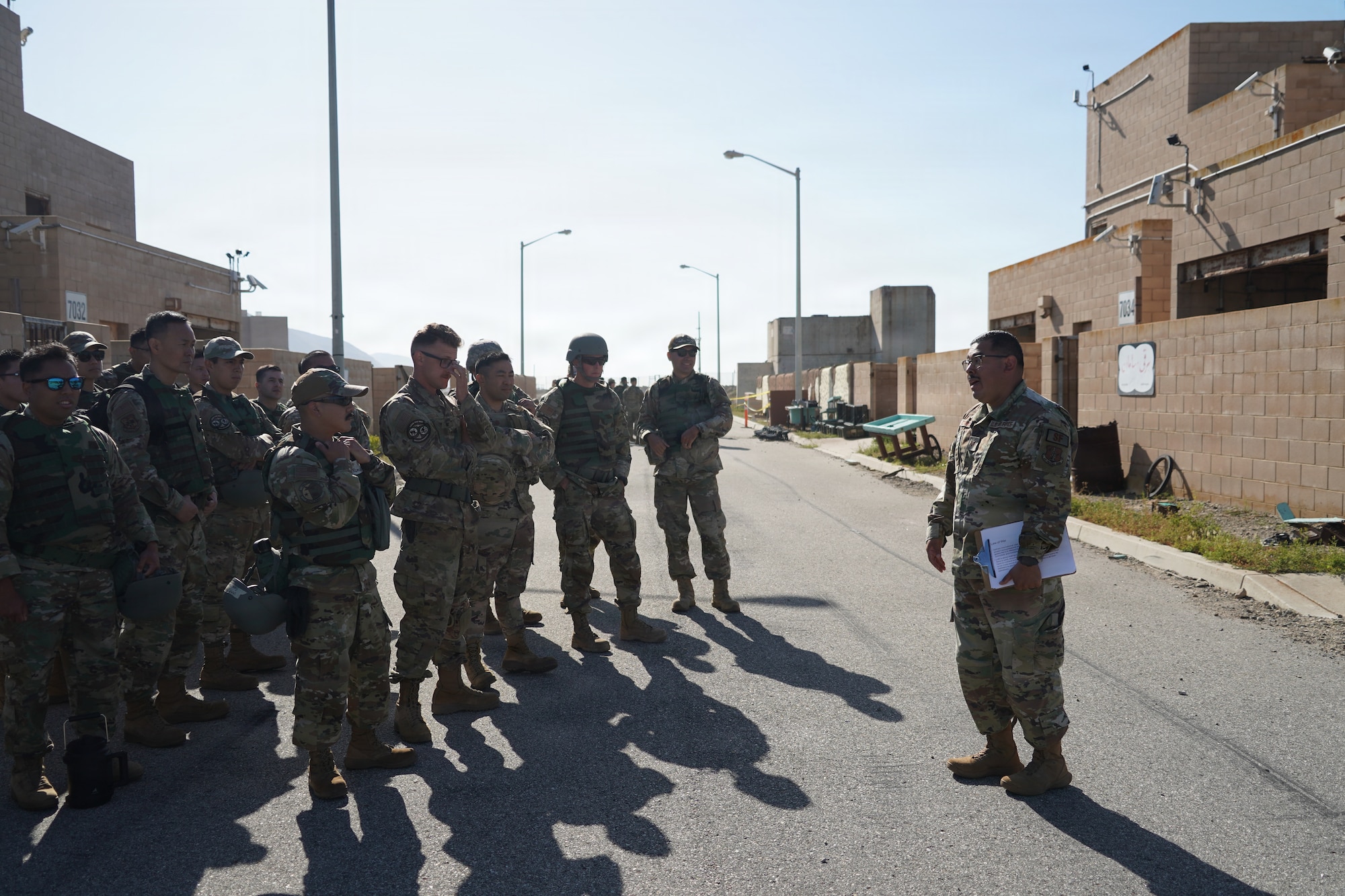 U.S. Air National Guardsmen assigned to the 146th Airlift Wing participate in Small Arms; Integrated Defense; Active Threat Response; during Ready Airman Training hosted at Naval Base Ventura County, Point Mugu, California, April 28, 2026. Ready Airman Training replaces the legacy expeditionary “just-in-time” deployment training, establishing a baseline to prepare every Airmen for deployed and home station contingencies outside of their single Air Force Specialty Code, creating a more lethal and resilient force. (U.S. Air National Guard photo by Tech. Sgt. Michelle Ulber)