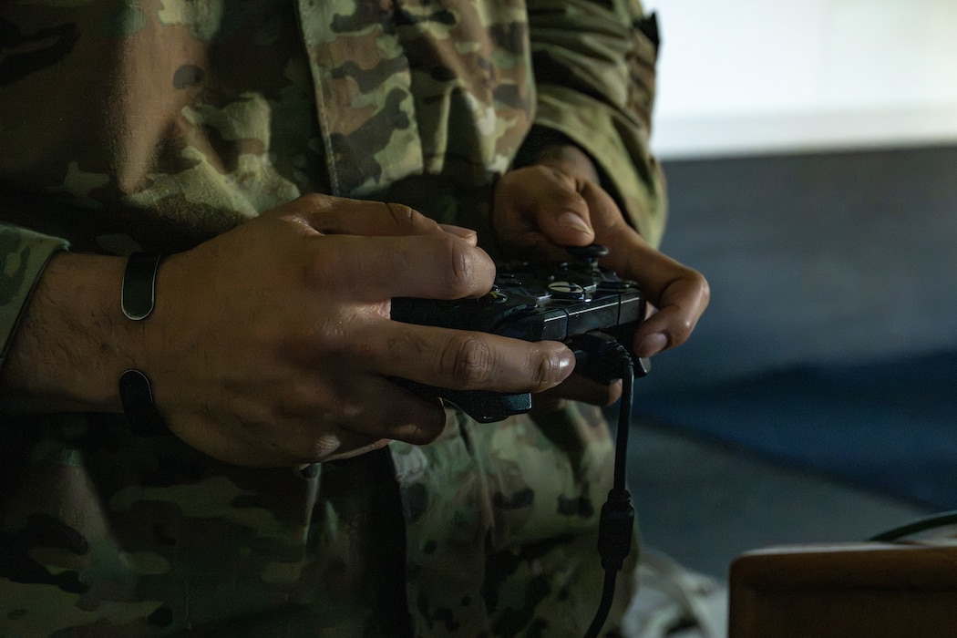 U.S. Air Force security forces personnel conduct training on advanced defensive systems