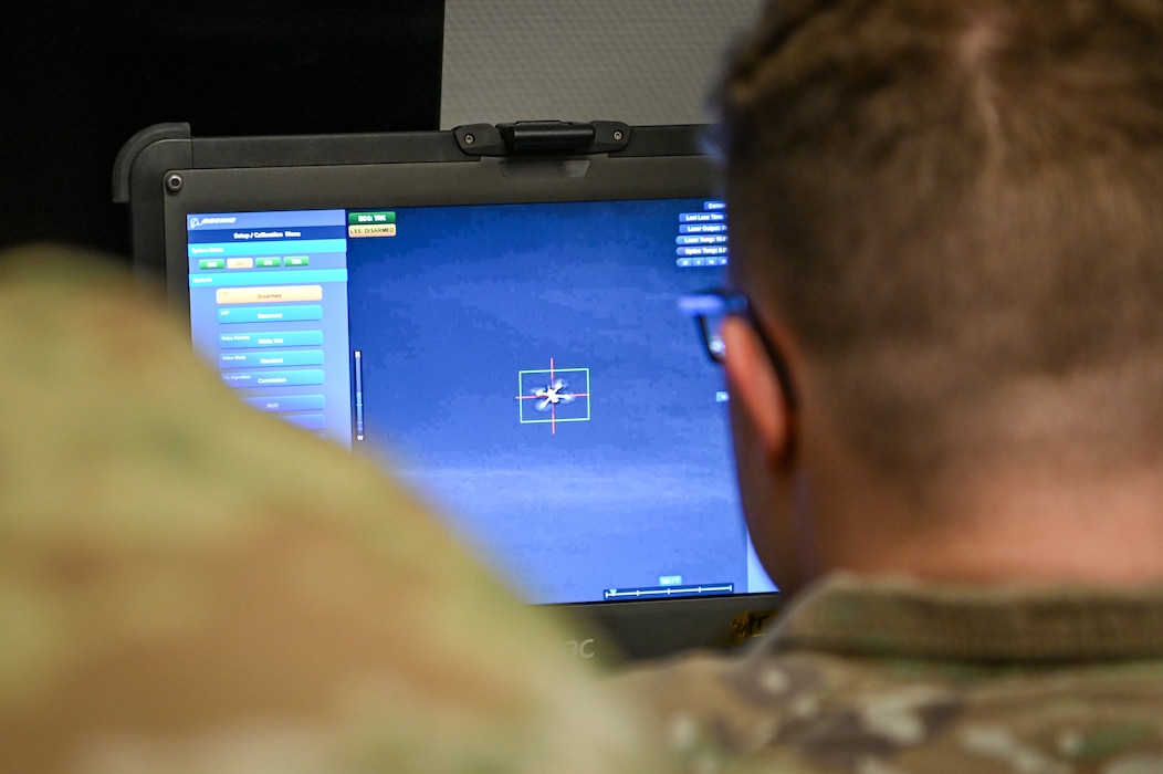 U.S. Air Force security forces personnel conduct training on advanced defensive systems
