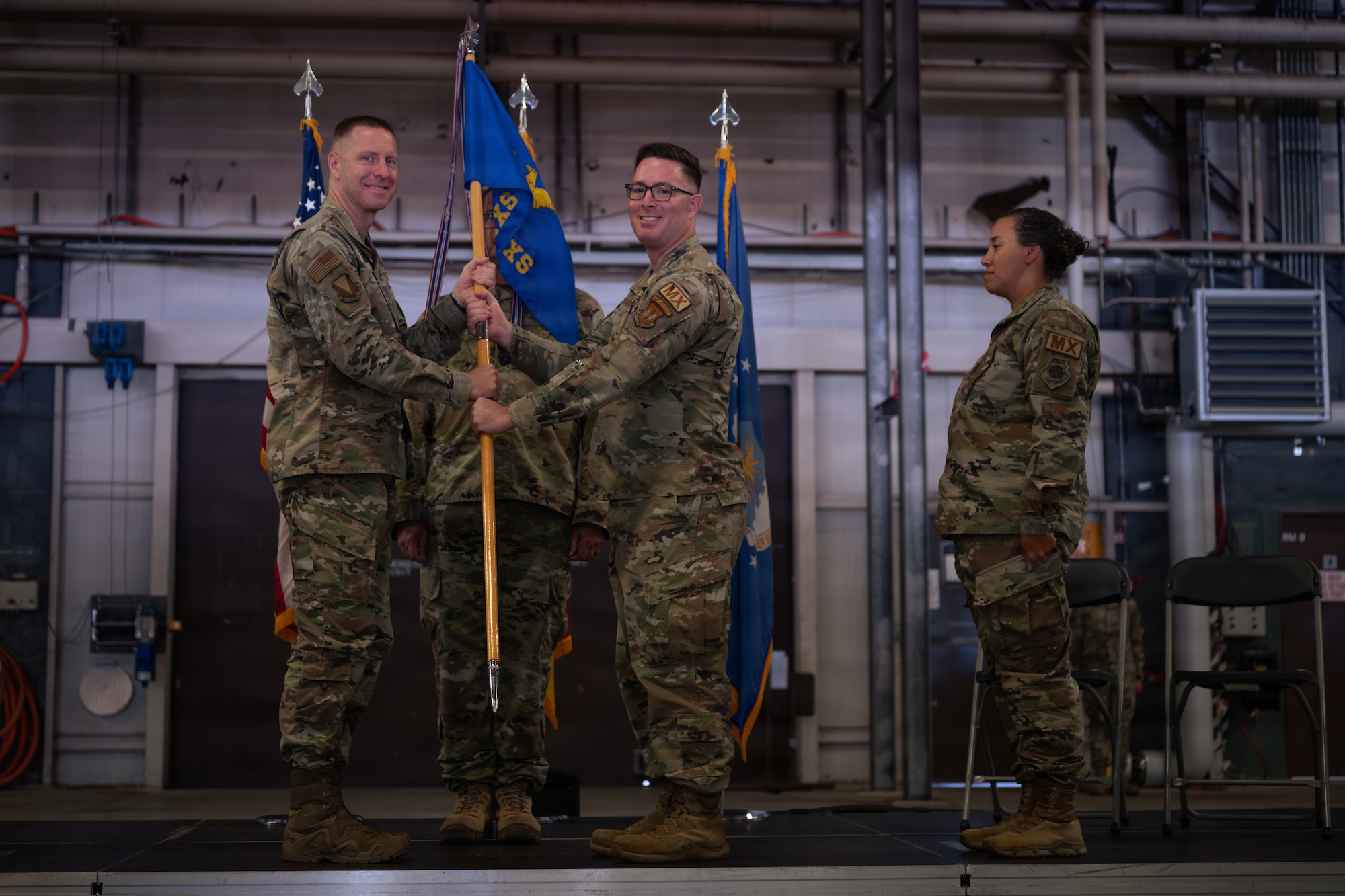 Airman get given guidon