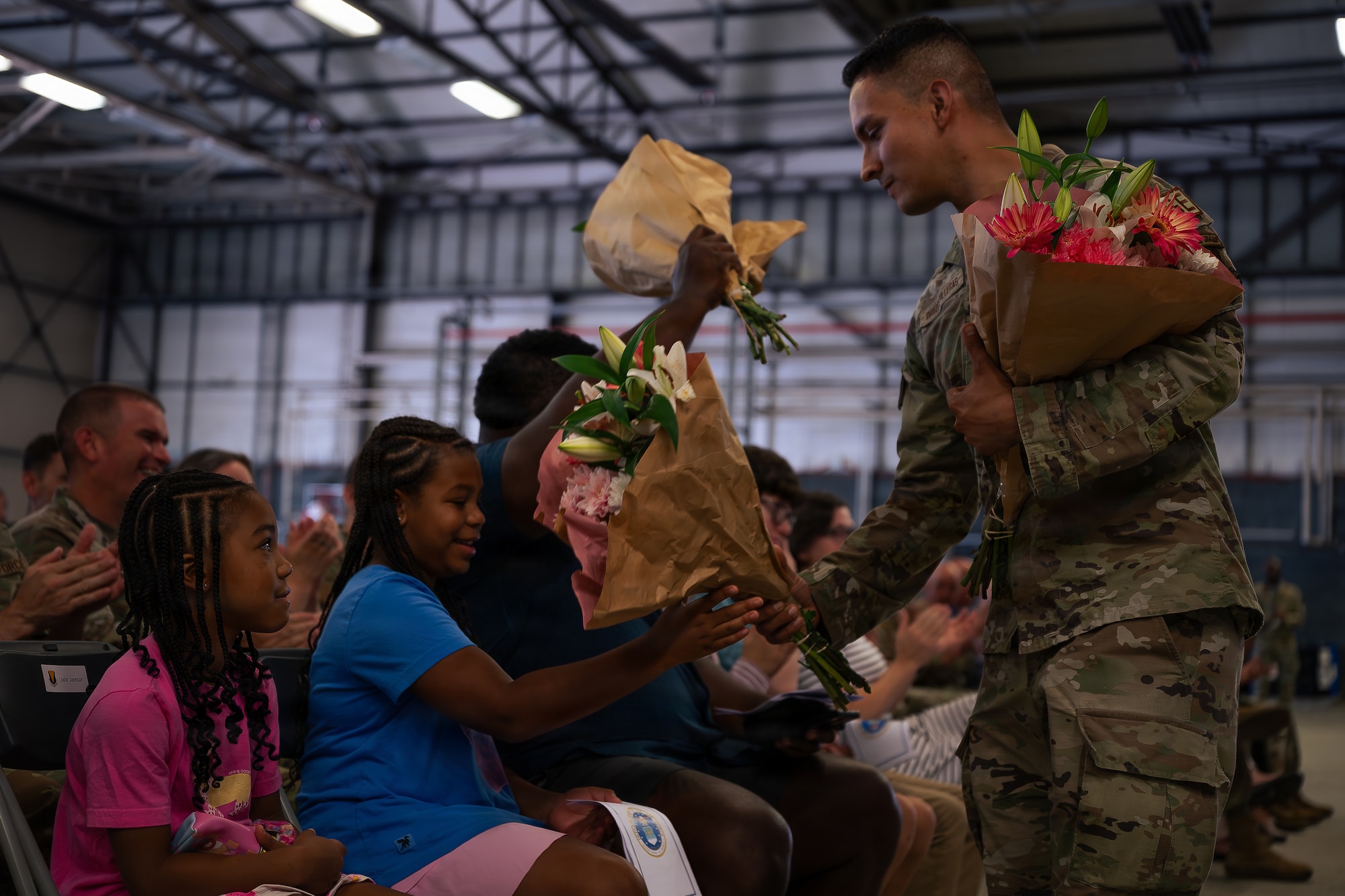 Airman delivers flowers