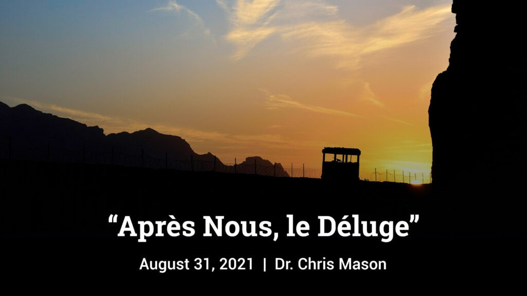 Slide for “Après Nous, le Déluge” by Dr. Chris Mason