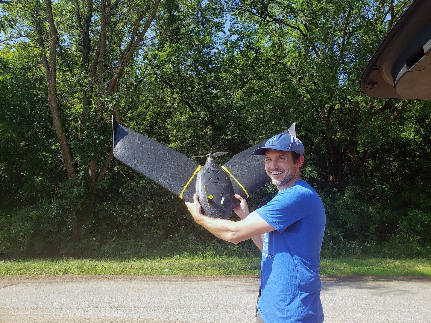 A man with a drone