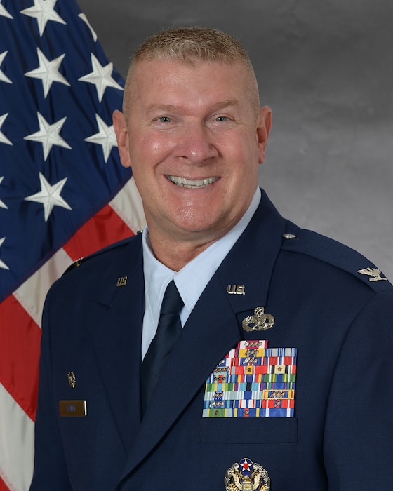Official Bio photo of Colonel Kenneth Beebe, 35th Maintenance Group commander, at Misawa Air Base, Japan.
