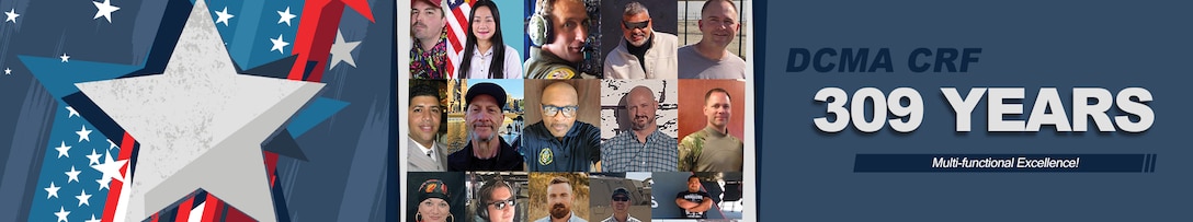 Contingency Response Force quality assurance personnel are featured in a graphic recognizing 309 years of service and celebrating America's 250th birthday.