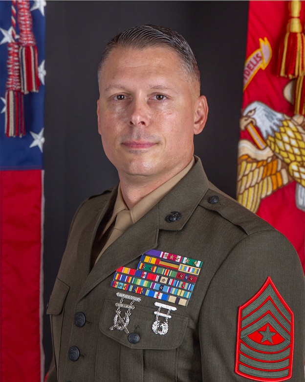 Sergeant Major Nicholas C. Elliott, Senior Enlisted Leader, Marine Aviation Training Support Group 21, NAS Pensacola, Pensacola, FL