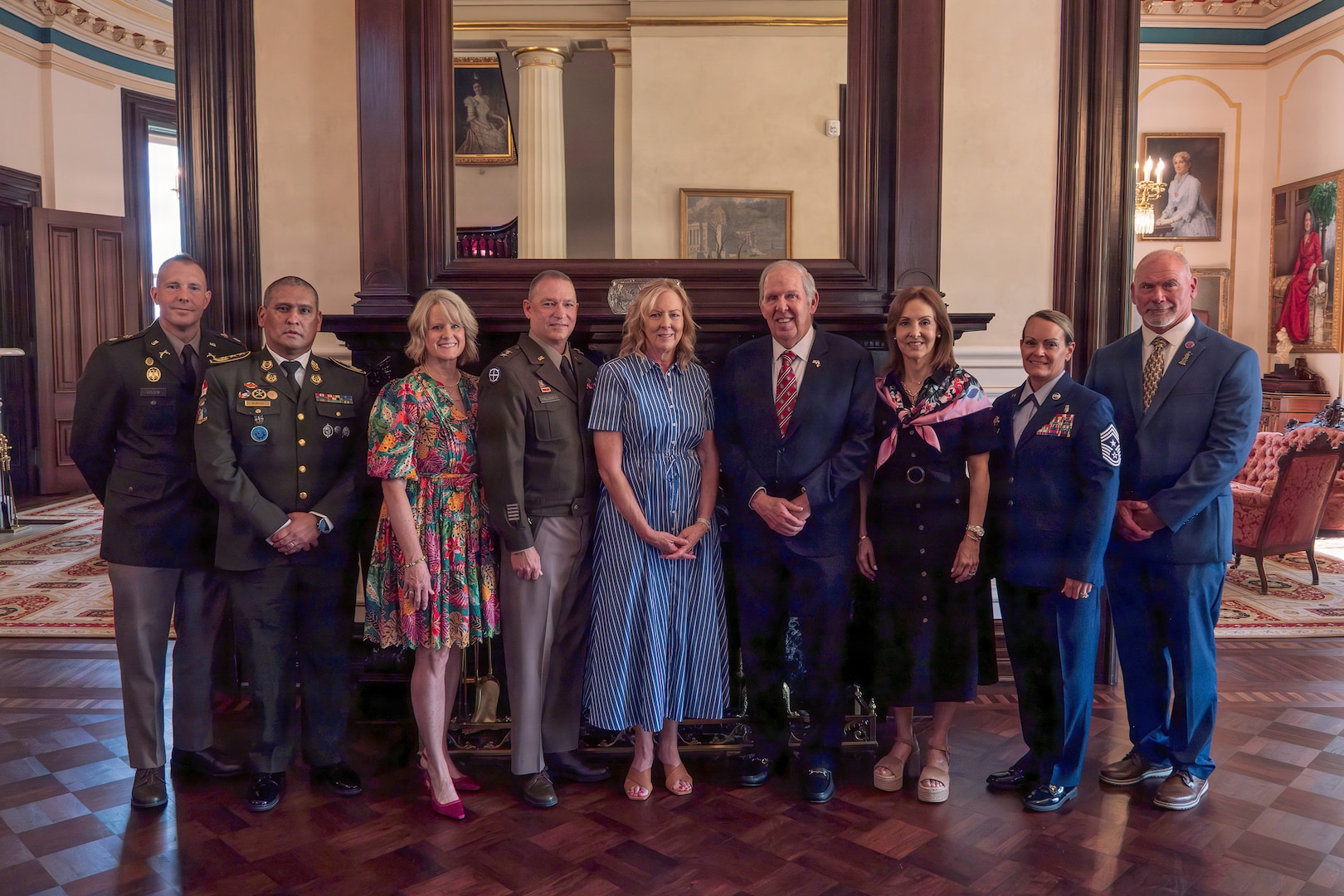 Missouri National Guard leaders welcomed José Miguel Alemán Healy, Panama’s ambassador to the United States, and Commissioner Edgar Pitti Valdés, defense and security attaché to the Embassy of Panama, during an official visit to the Missouri Governor’s Mansion in Jefferson City, Missouri, on July 15, 2026.