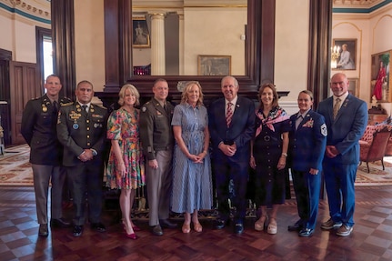 Missouri National Guard leaders welcomed José Miguel Alemán Healy, Panama’s ambassador to the United States, and Commissioner Edgar Pitti Valdés, defense and security attaché to the Embassy of Panama, during an official visit to the Missouri Governor’s Mansion in Jefferson City, Missouri, on July 15, 2026.