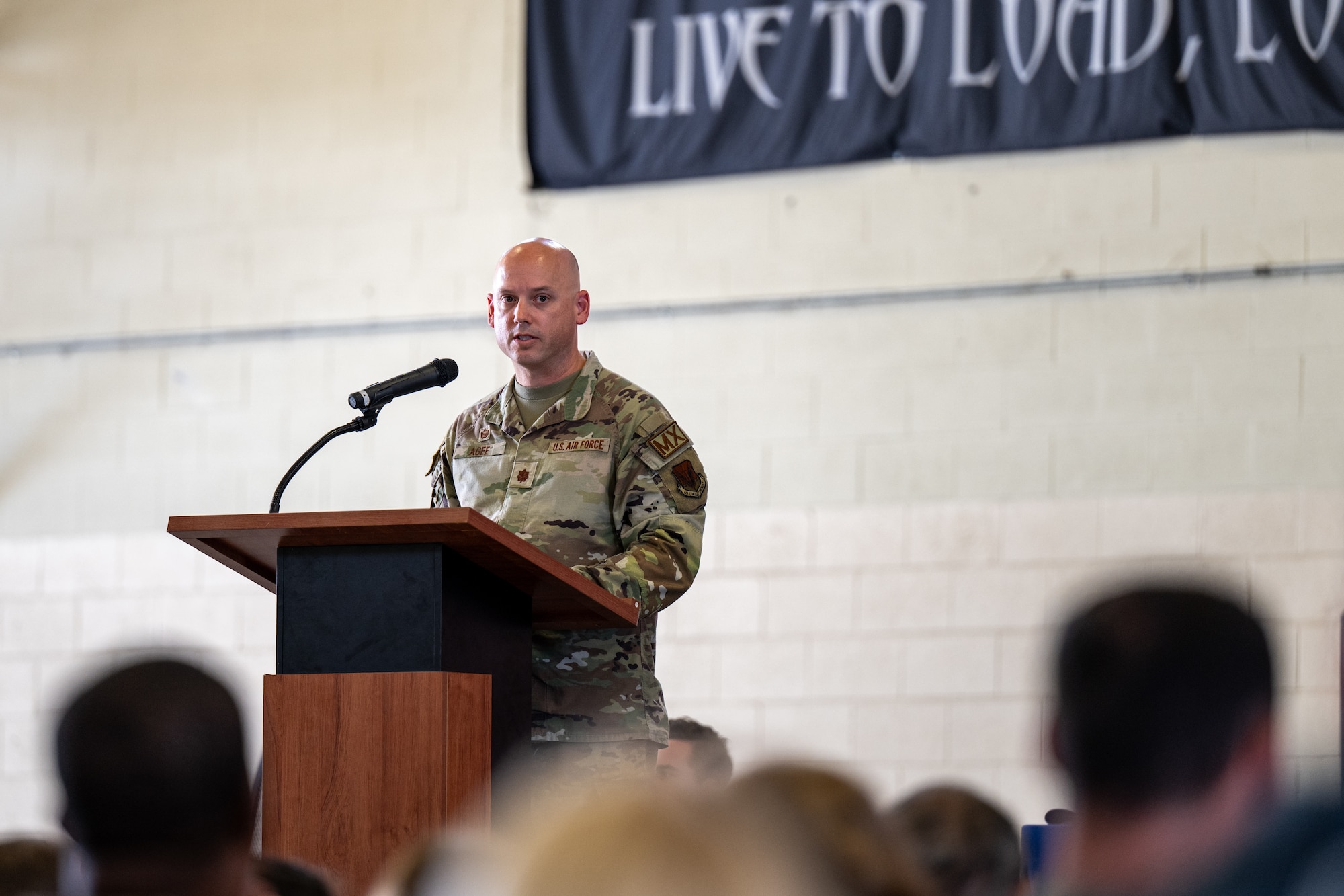 Commander giving a speech