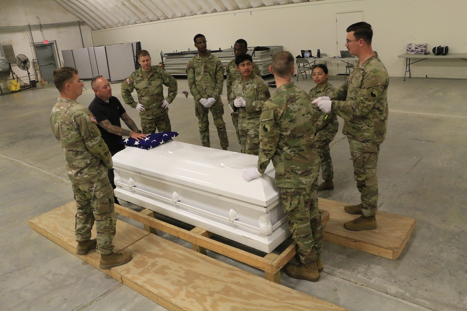 N.C., Va., Soldiers train on military funeral honors basics in Virginia Beach