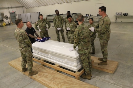 N.C., Va., Soldiers train on military funeral honors basics in Virginia Beach