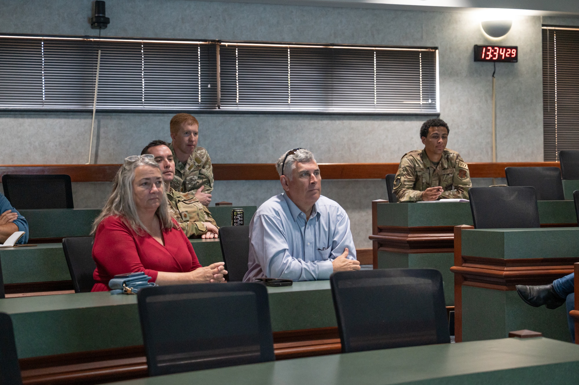 Airmen and civilians attend the SKYWARN class at Maxwell Air Force Base, Alabama, July 15, 2026.