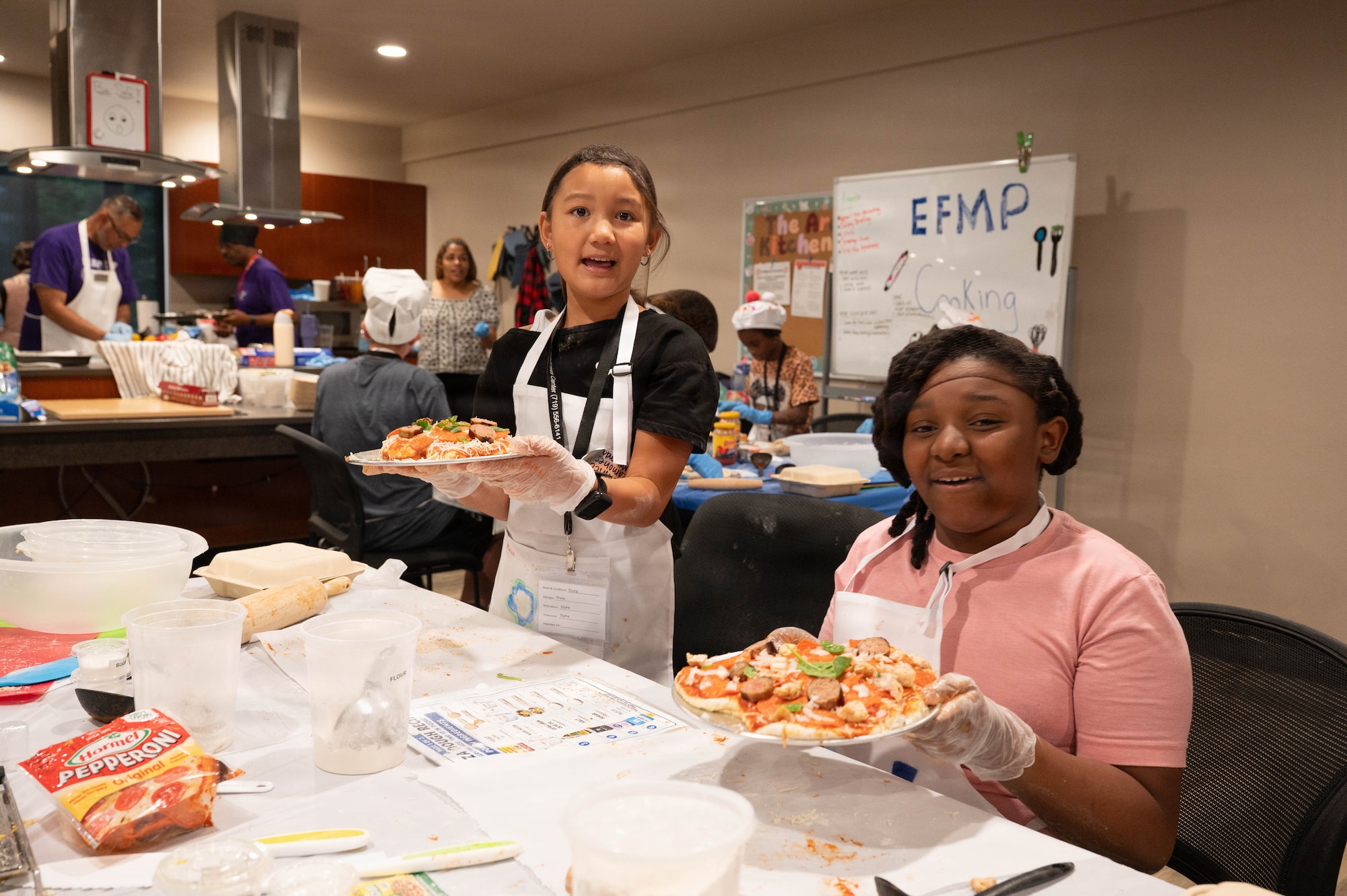 The Front Range Exceptional Family Member Program Family Support offices partnered with the Peterson Commissary and The Arc of the Pikes Peak Region to provide cooking instruction for the children of military members.