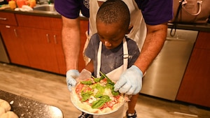 The Front Range Exceptional Family Member Program Family Support offices partnered with the Peterson Commissary and The Arc of the Pikes Peak Region to provide cooking instruction for the children of military members.