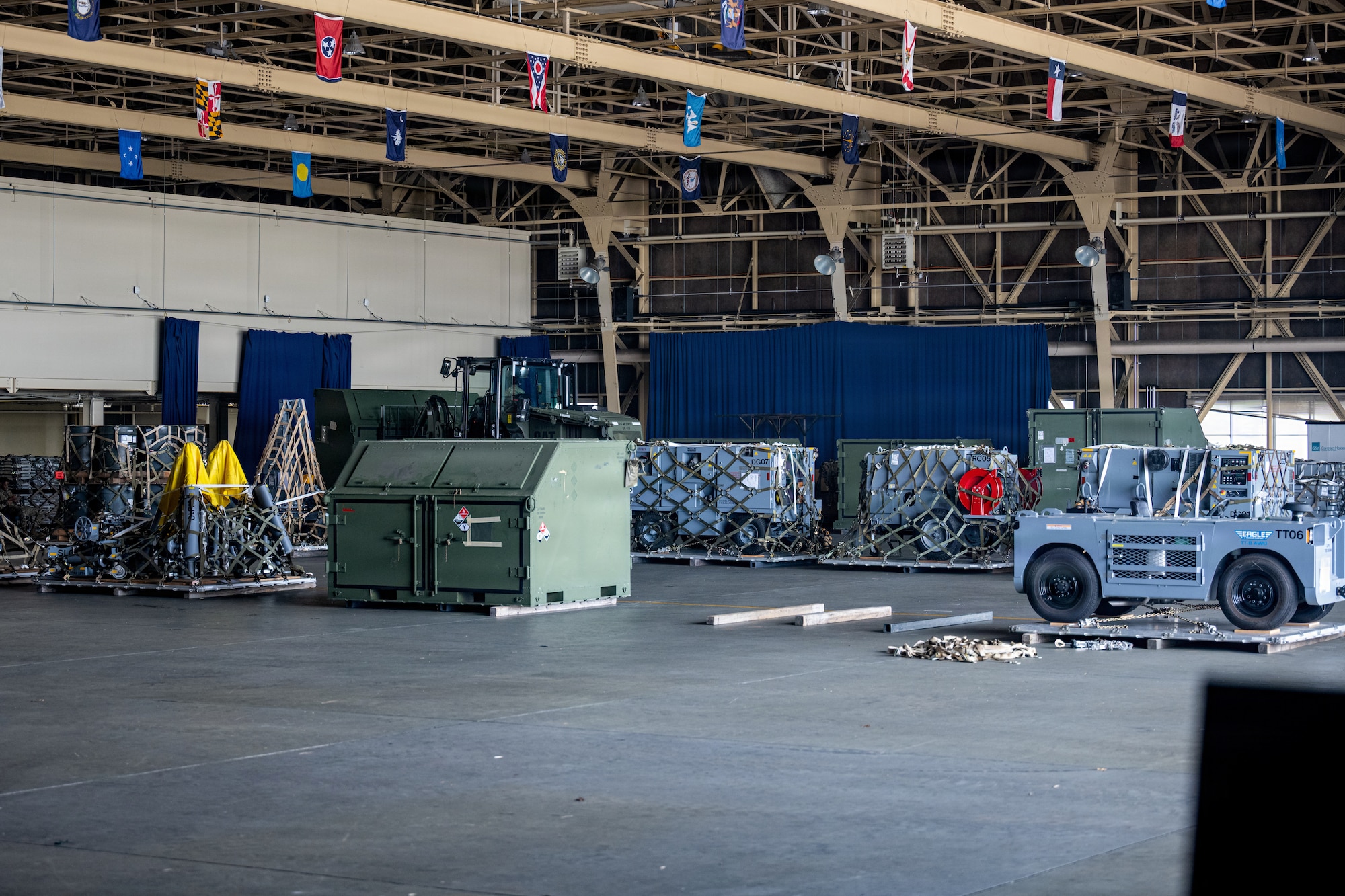 Cargo waits to be inspected in support of Red Flag-Alaska 26-3.