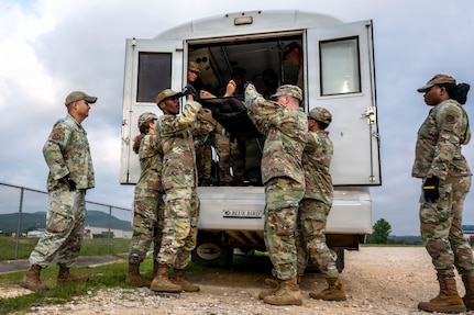 Airman train for patient transport operations