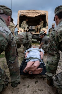 Airman train for patient transport operations