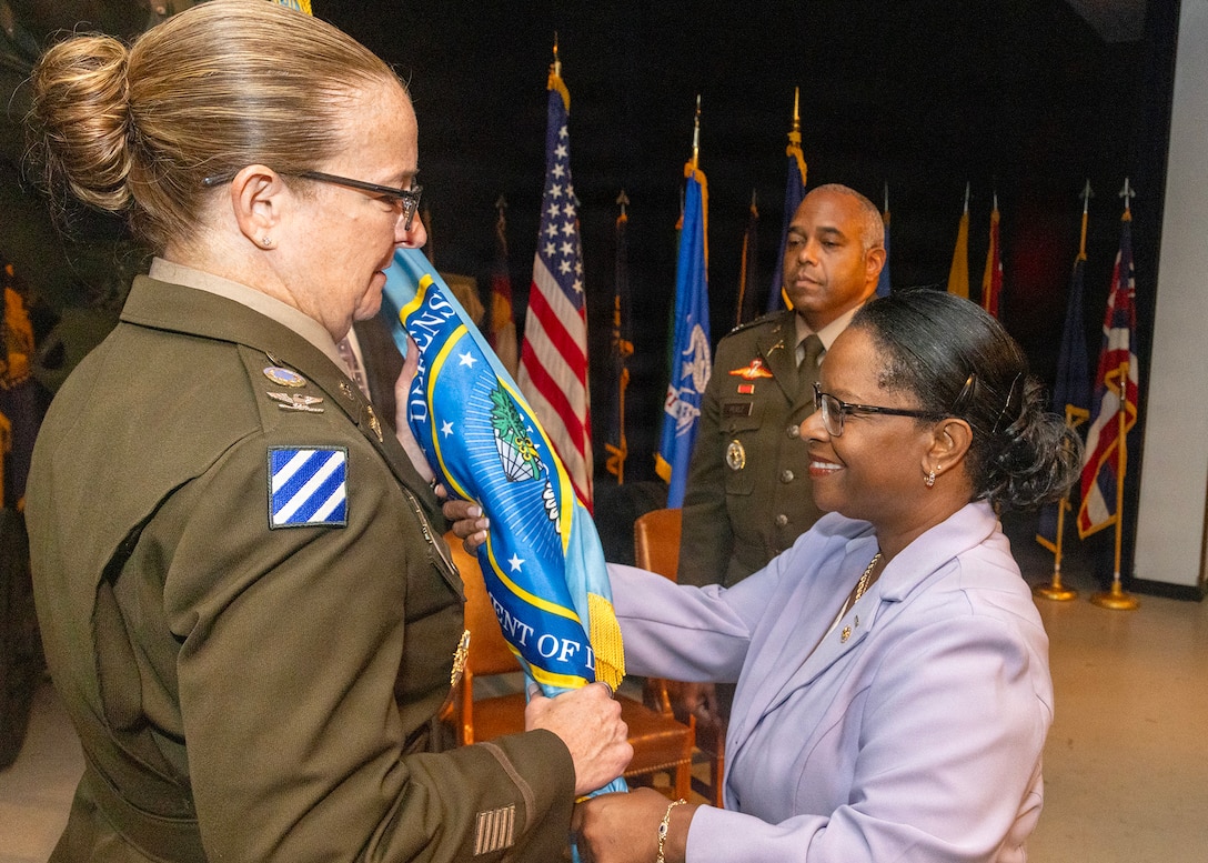 PICATINNY ARSENAL, N.J. — Col. Ernesto Perez assumed command of the Defense Contract Management Agency (DCMA) Springfield during a formal change of command ceremony held July 2 at Picatinny Arsenal's Lindner Conference Center. Perez succeeds Col. Deanne Ojeda, with the ceremony officiated by Systems Command Executive Director Jorge Bennett.

U.S. Army photo by Todd Mozes