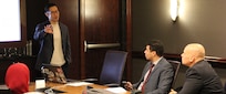 75th U.S. Army Reserve Innovation Command Soldier speaks AI with Egyptian distinguished visitors