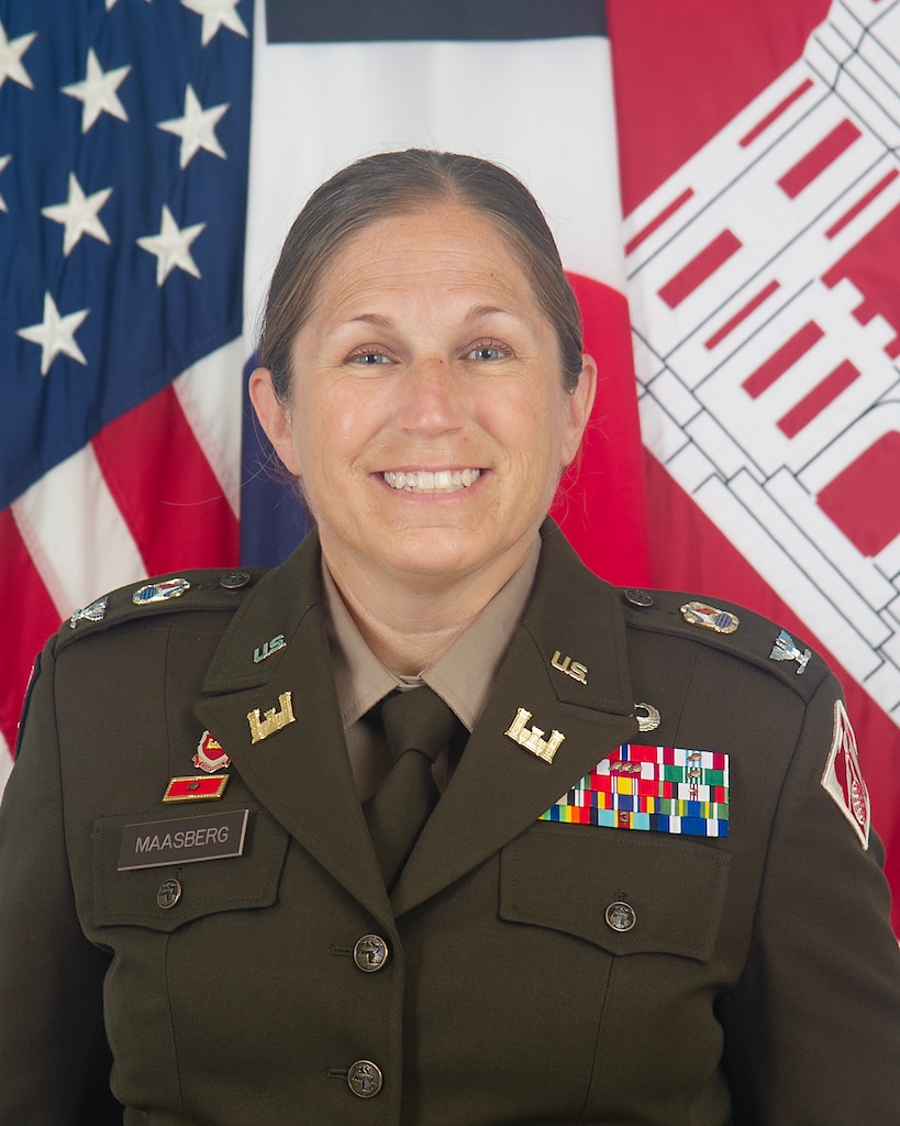 Colonel Margaret “Maggie” Maasberg is the 40th Commander of the U.S. Army Corps of Engineers – Far East District. As Commander and District Engineer, she is responsible for the planning, engineering, design, and construction management services across the full spectrum of operations from armistice to contingency in support of the Department of War and U.S. Forces in the Republic of Korea, leading a workforce of more than 450 military, U.S., and Korean National employees executing an overall program in excess of $8 billion.