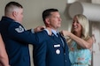 Col. Ash Groves, center, chief of the Air staff at Joint Force Headquarters-Kentucky, is pinned with the rank of brigadier general by family members during a promotion ceremony at the Kentucky Air National Guard Base in Louisville, Ky., June 7, 2026. Groves previously served as headquarters’ director of Air staff. (U.S. Air National Guard photo by Tech. Sgt. Chloe Ochs)