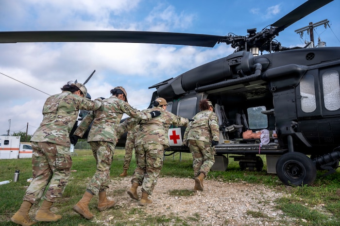 Airman train for patient transport operations
