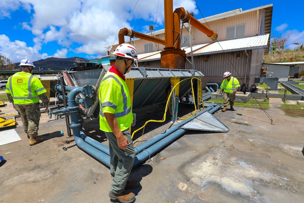 USACE employees and their contractors restoring power to Rota's critical infrastructure.