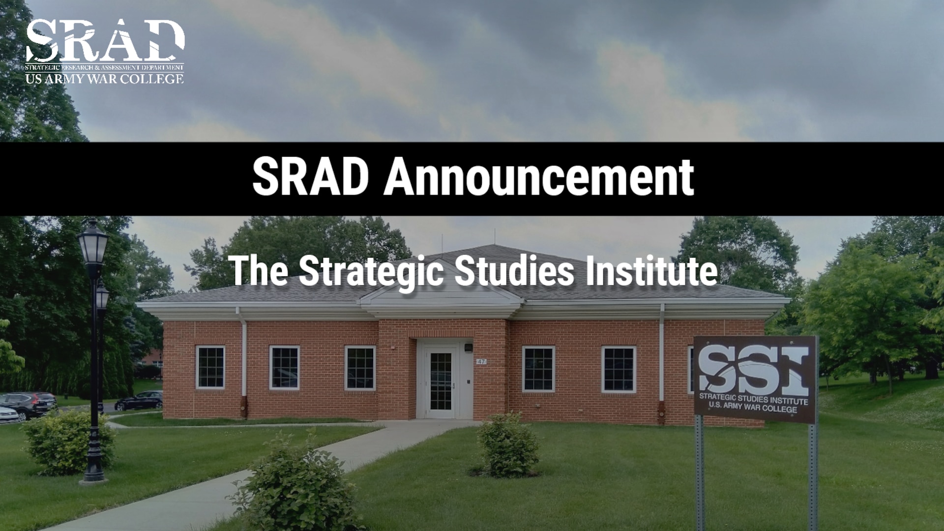 Slide for SRAD Special Announcement
