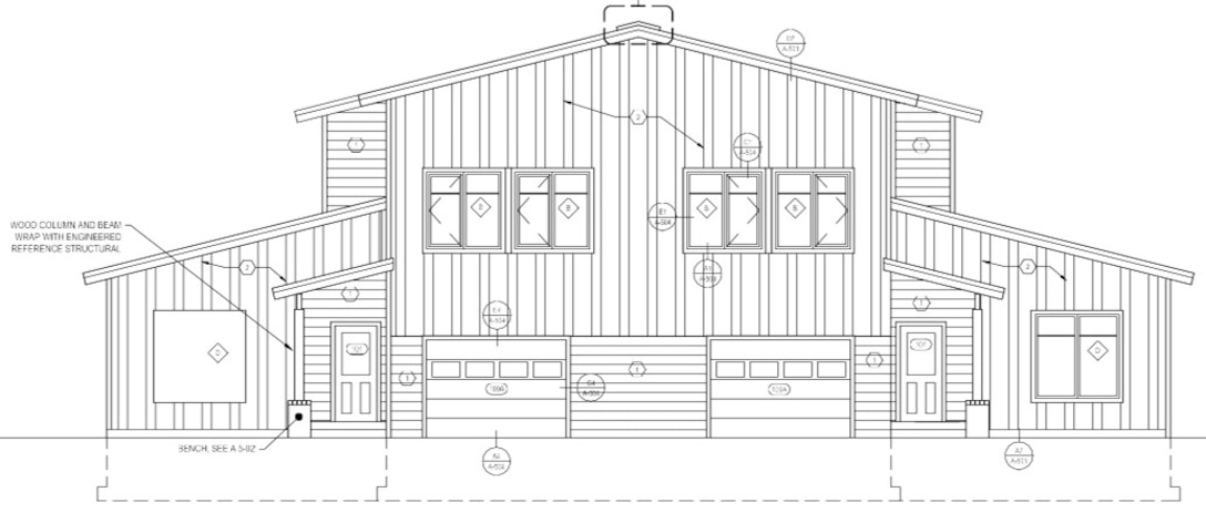 A rendering of planned Coast Guard housing units in Seward, Alaska. These modern residences will support Coast Guard personnel and their families assigned to the Fast Response Cutter, enhancing quality of life and operational readiness as the Service expands its presence in the region. (U.S. Coast Guard rendering courtesy of BDS Architects)