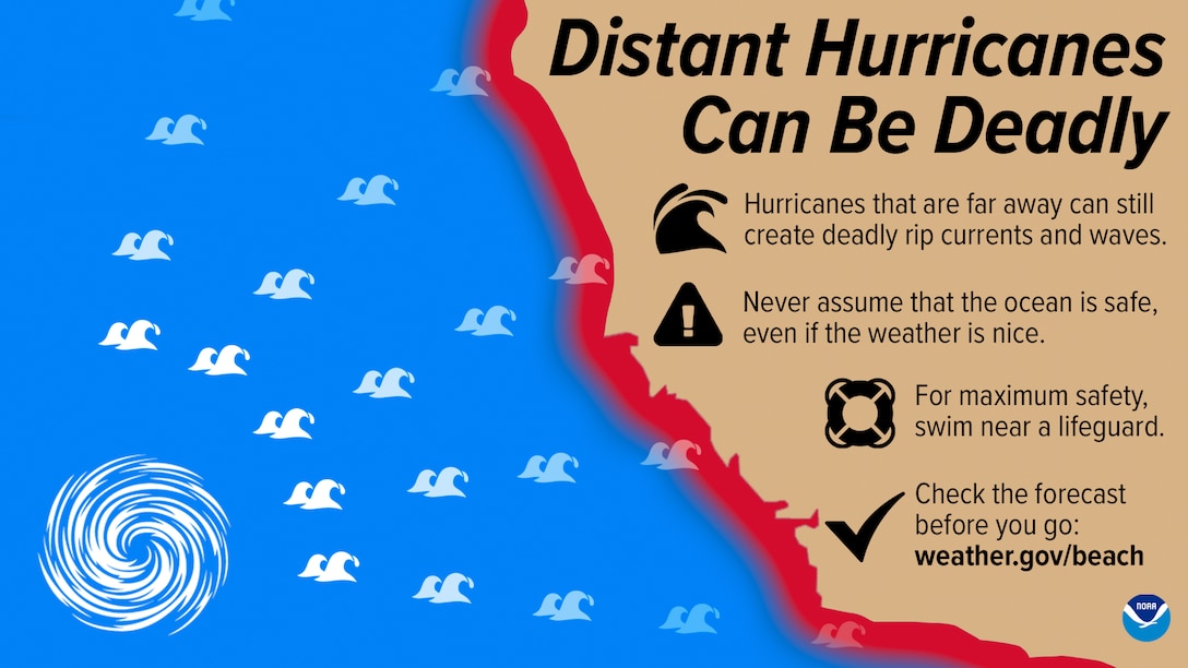 The Coast Guard urges all mariners and beachgoers to exercise heightened caution as increasingly dangerous ocean conditions are forecast along the California coastline from Point Arena to Big Sur starting today. Hazardous conditions are expected to persist throughout the week.

Multiple storms in the Pacific Ocean are expected to generate strong rip currents, sneaker waves, and breaking surf of up to 10 feet at some beaches and breakpoints.