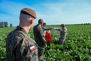 Multi-Domain Command - Europe Soldiers launch Micro High-Altitude Balloons (HABs) during a training event in Powidz, Poland in late July. The exercise validates procedures for launching, monitoring, controlling, and recovering high-altitude platforms while evaluating experimental payloads and operational concepts in a realistic operating environment. (US Army Photo by Sergeant First Class Rajheem A. Dixon)