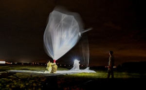 Multi-Domain Command - Europe Soldiers launch Micro High-Altitude Balloons (HABs) during a training event in Powidz, Poland in late July. The exercise validates procedures for launching, monitoring, controlling, and recovering high-altitude platforms while evaluating experimental payloads and operational concepts in a realistic operating environment. (US Army Photo by Sergeant First Class Rajheem A. Dixon)