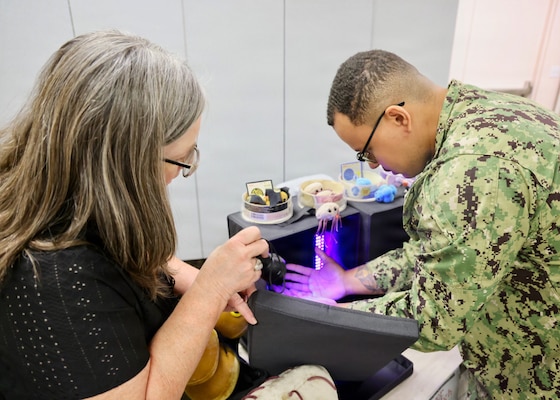 Nurses, hospital corpsmen and staff assigned to Navy Medicine Readiness and Training Command Twentynine Palms participate in the command's Annual Nursing and Corpsmen Skills Fair, April 28, 2026. The hands-on training reinforced critical clinical procedures, emergency response skills and communication to strengthen medical readiness and support the delivery of safe, high-quality patient care. (U.S. Navy photo by Christopher Jones, NH/NMRTC Twentynine Palms public affairs officer).