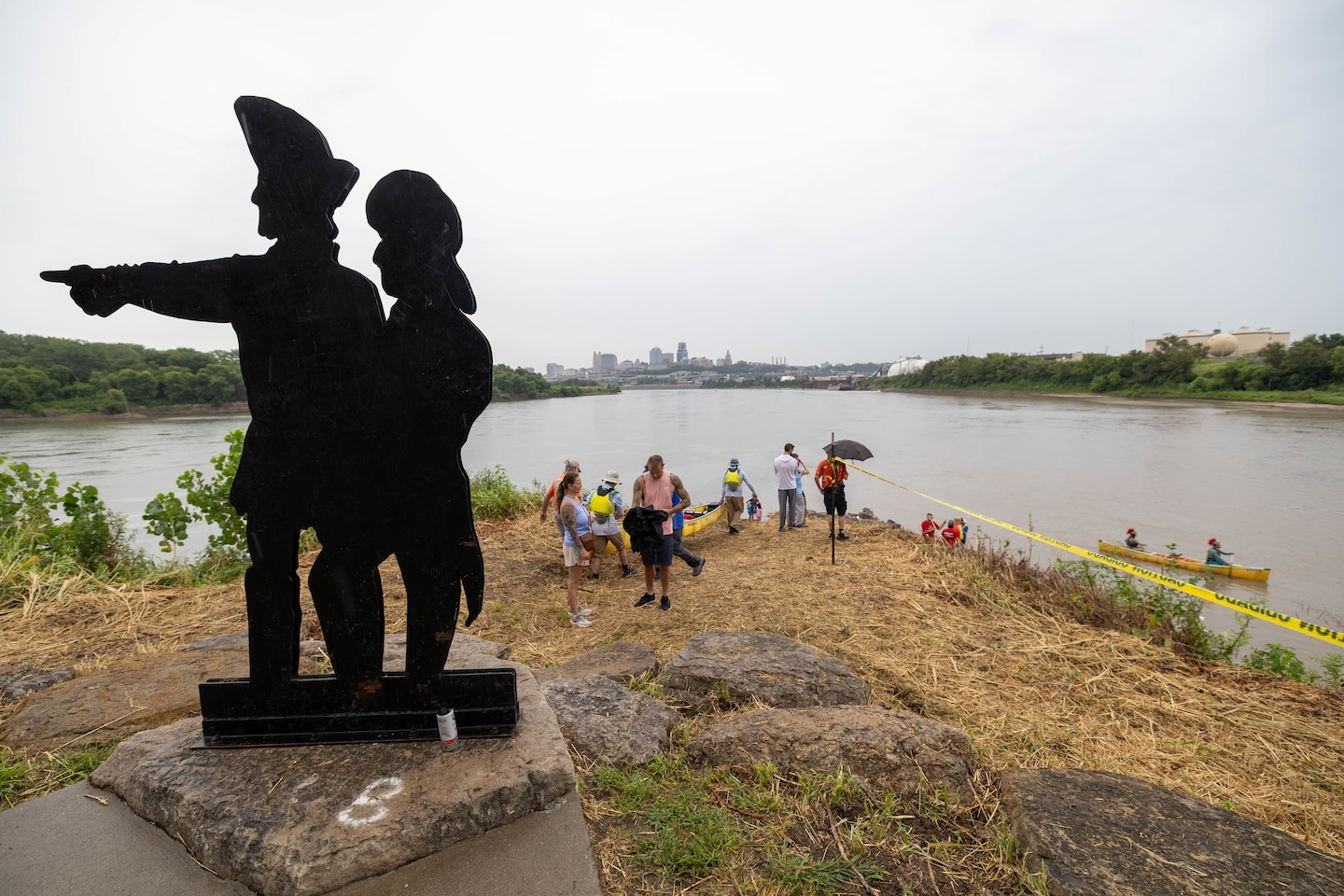 People entering river from Kaw Point.