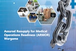 Graphic depicting aspects of the medical industrial base and related supply chains, including the transportation and storage of medical equipment, pharmaceuticals, and personal protective equipment.