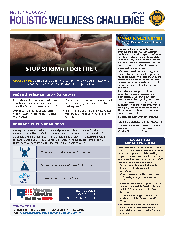 Holistic Wellness Challenge - Prevention Stop Stigma Altogether