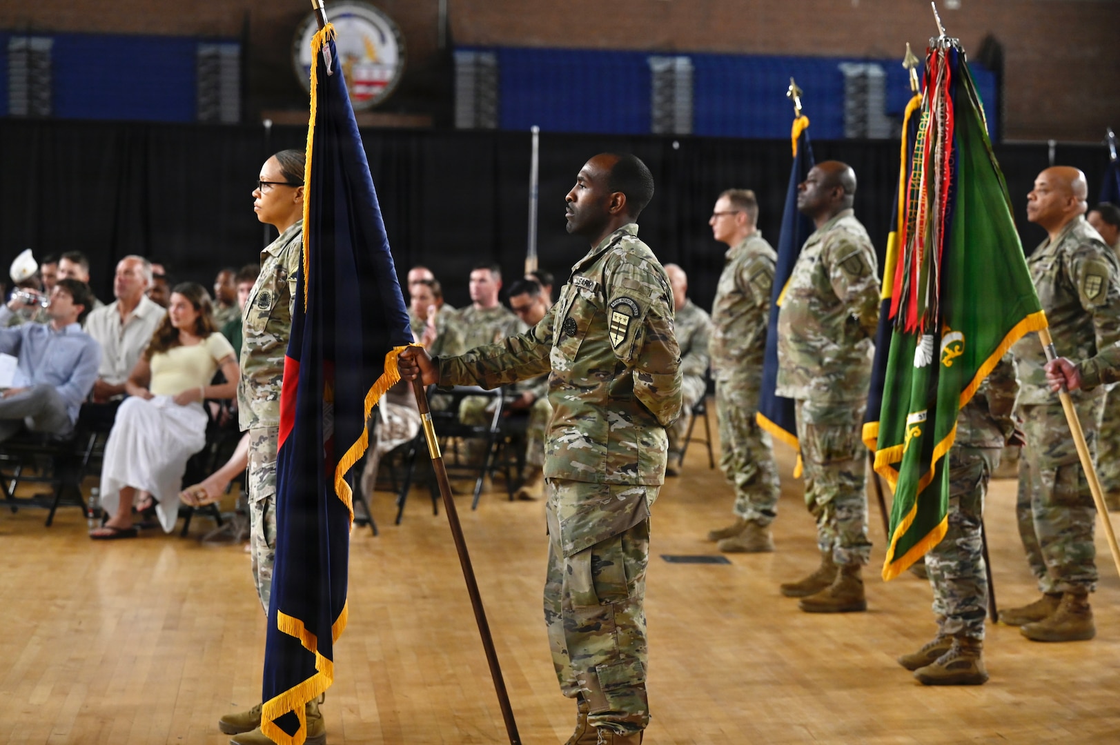 The District of Columbia National Guard's Land Component Command (LCC) held a Change of Responsibility ceremony at the D.C. Armory on July 22, 2026, honoring the distinguished service of Command Sgt. Maj. Octavia V. Williamson and welcoming Command Sgt. Maj. James E. Perrault as the organization's new senior enlisted leader. Officiated by Brig. Gen. Craig M. Maceri, commander of the D.C. National Guard Land Component Command, the ceremony marked the formal transfer of responsibility for the enlisted force. As the LCC's senior enlisted leader, the command sergeant major serves as the principal advisor to the commander on all matters affecting Soldiers, overseeing enlisted readiness, training, discipline, morale, welfare, and leader development across the District's Army National Guard formations.

Williamson concludes an extraordinary 37-year military career after enlisting in the District of Columbia National Guard in 1989. Throughout her decades of service, she provided steadfast leadership while mentoring generations of Soldiers and strengthening the readiness of the District's land forces. Perrault now assumes responsibility for ensuring the continued development, preparedness, and welfare of the enlisted force.