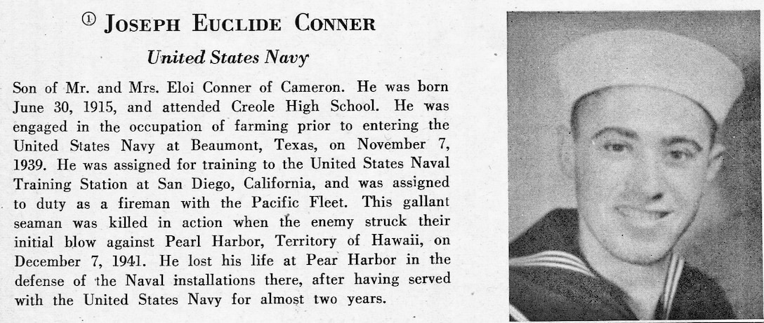 U.S. Navy Fireman 1st Class Joseph U. Conner