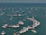 Coast Guard and partner agencies conduct maritime patrols as part of Operation Safe Water in the Chicago Playpen in Chicago, Illinois, July 25, 2026. Operation Safe Water is an enforcement initiative designed to ensure the safety of boaters during events throughout the summer. (U.S. Coast Guard photo, courtesy Marine Safety Unit Chicago)