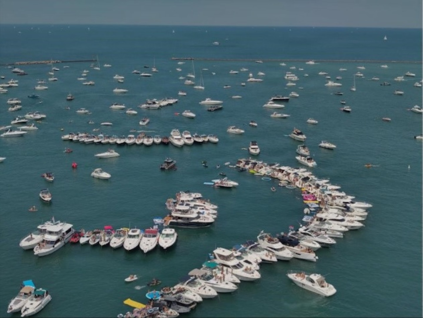 Coast Guard and partner agencies conduct maritime patrols as part of Operation Safe Water in the Chicago Playpen in Chicago, Illinois, July 25, 2026. Operation Safe Water is an enforcement initiative designed to ensure the safety of boaters during events throughout the summer. (U.S. Coast Guard photo, courtesy Marine Safety Unit Chicago)