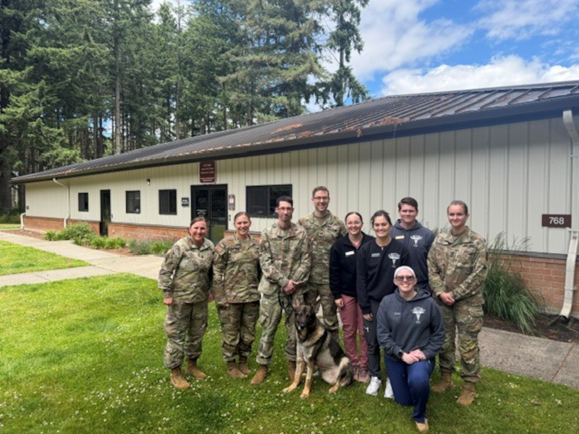 Army veterinary personnel at Joint Base Lewis-McChord carried out a complex emergency surgery