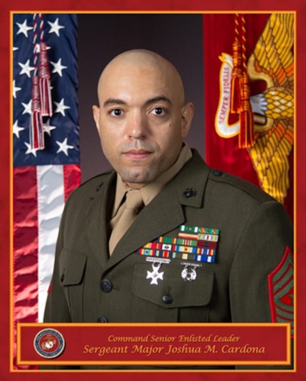 SgtMaj Cardona Command Photo