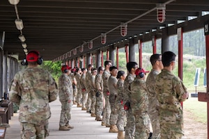 Airman stand by firing line as the get instructions