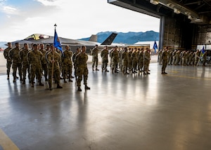 A photo of a squadron change of command