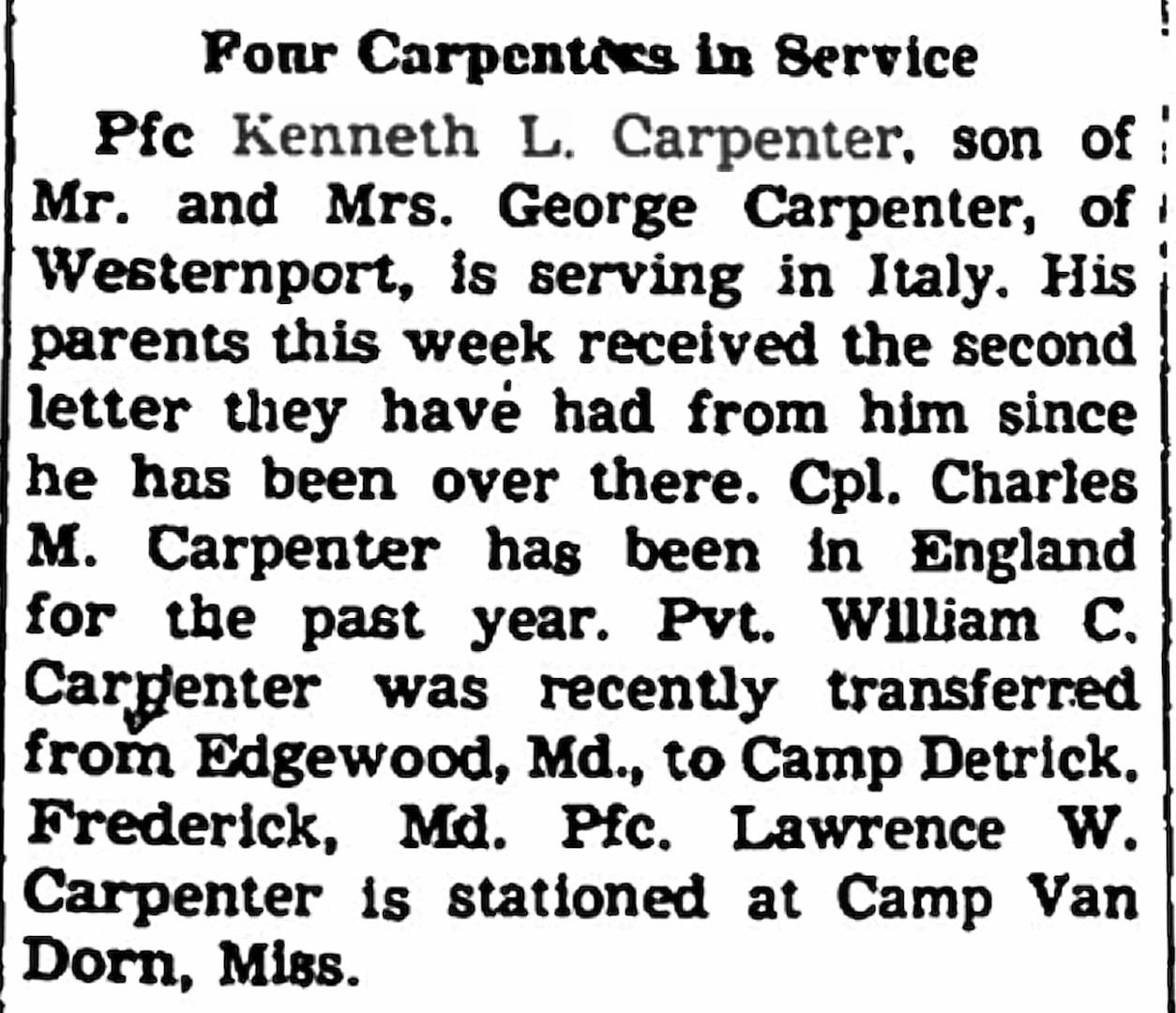 U.S. Army Pfc. Kenneth L. Carpenter